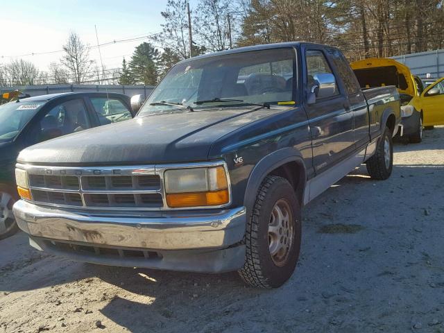 1B7GL23X3SS144353 - 1995 DODGE DAKOTA GREEN photo 2