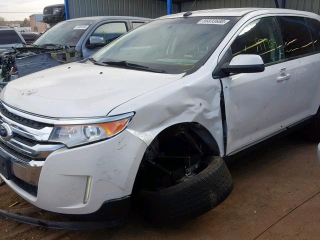 2FMDK4JC2CBA41336 - 2012 FORD EDGE SEL WHITE photo 9