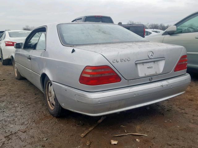 WDBGA70G5XA413066 - 1999 MERCEDES-BENZ CL 500 GRAY photo 3