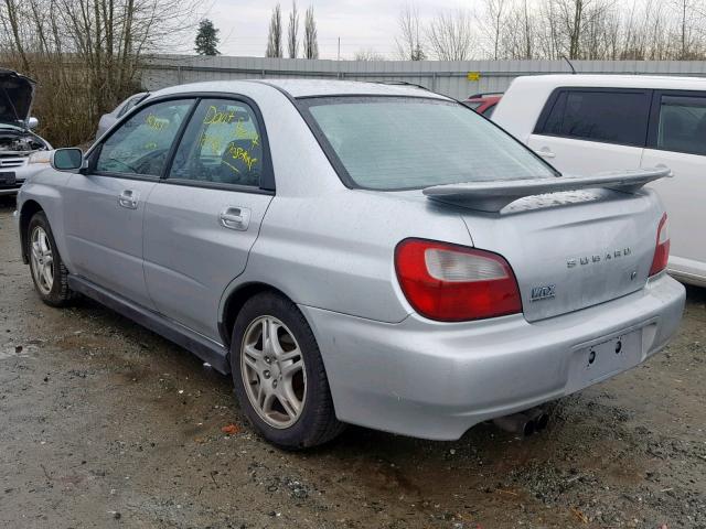 JF1GD29683G502357 - 2003 SUBARU IMPREZA WR SILVER photo 3