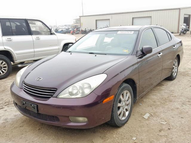 JTHBF30G120046279 - 2002 LEXUS ES 300 MAROON photo 2