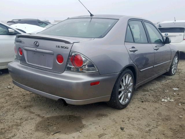 JTHBD192130073985 - 2003 LEXUS IS 300 SILVER photo 4