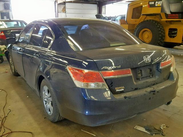 1HGCP2F45BA104626 - 2011 HONDA ACCORD LXP BLUE photo 3