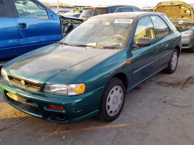 JF1GF4356WH810471 - 1998 SUBARU IMPREZA L GREEN photo 2