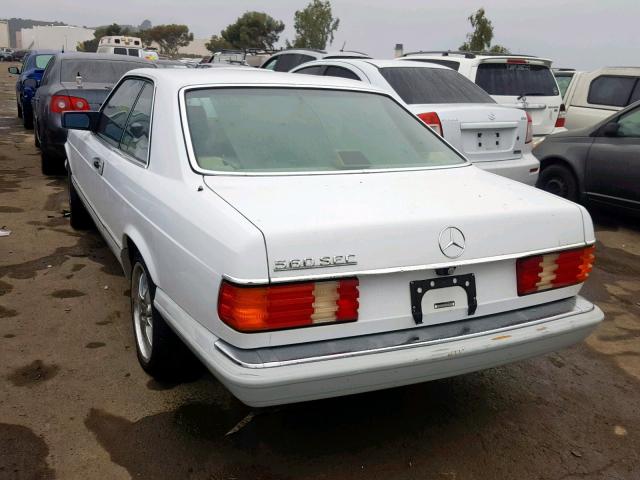 WDBCA45E9LA536870 - 1990 MERCEDES-BENZ 560 SEC WHITE photo 3