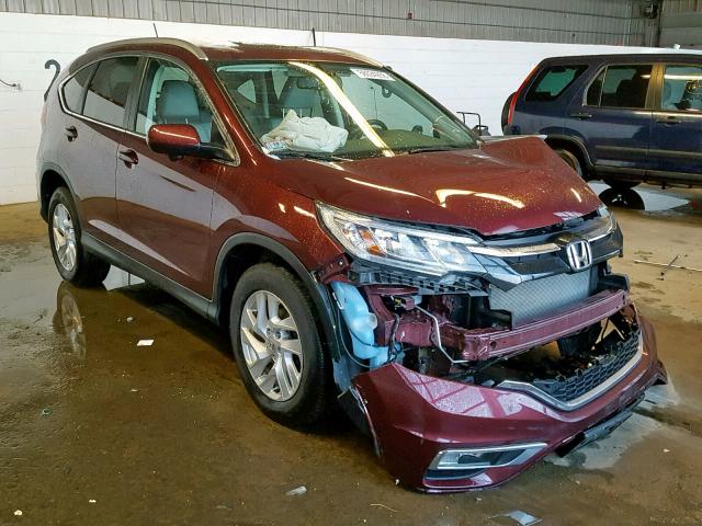 2HKRM4H77FH623762 - 2015 HONDA CR-V EXL MAROON photo 1