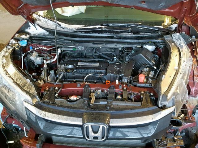 2HKRM4H77FH623762 - 2015 HONDA CR-V EXL MAROON photo 7