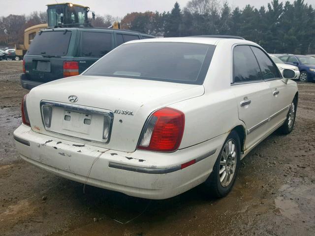 KMHFU45E65A425519 - 2005 HYUNDAI XG 350 WHITE photo 4