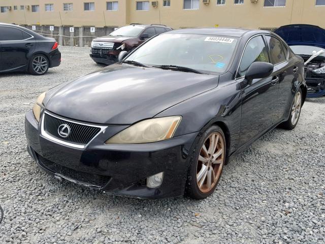 JTHBK262275046366 - 2007 LEXUS IS 250 BLACK photo 2