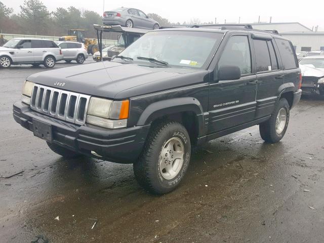 1J4GZ48S3WC176415 - 1998 JEEP GRAND CHER BLACK photo 2