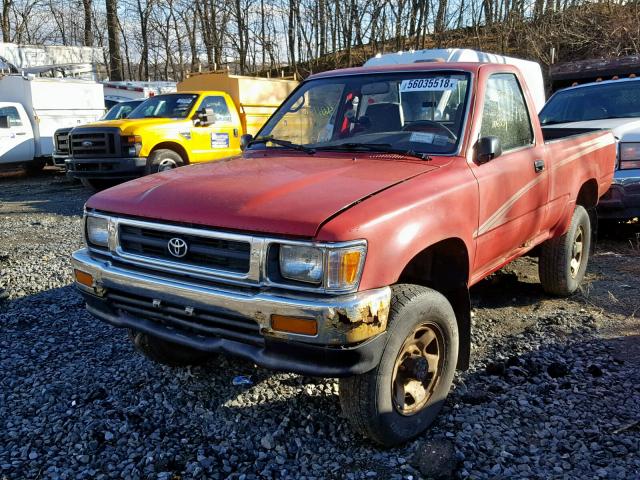 JT4RN01P6S7072593 - 1995 TOYOTA PICKUP 1/2 RED photo 2