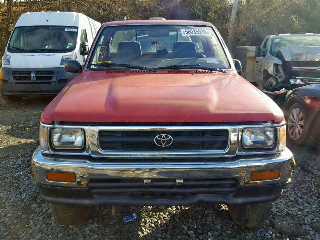 JT4RN01P6S7072593 - 1995 TOYOTA PICKUP 1/2 RED photo 9