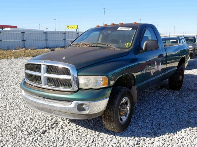 3D7KU26D53G768792 - 2003 DODGE RAM 2500 S GREEN photo 2