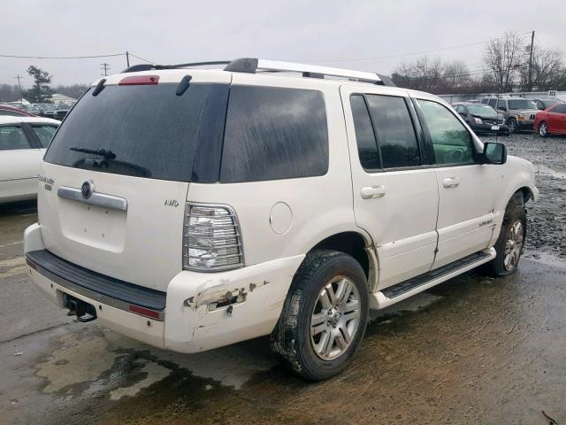 4M2EU48E67UJ00621 - 2007 MERCURY MOUNTAINEE WHITE photo 4