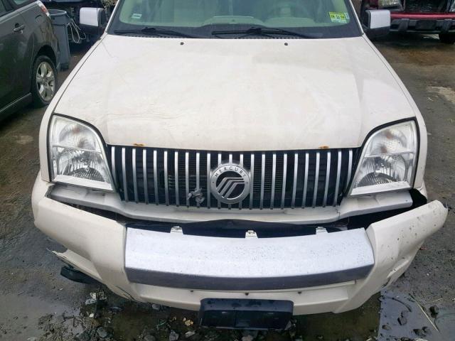 4M2EU48E67UJ00621 - 2007 MERCURY MOUNTAINEE WHITE photo 7