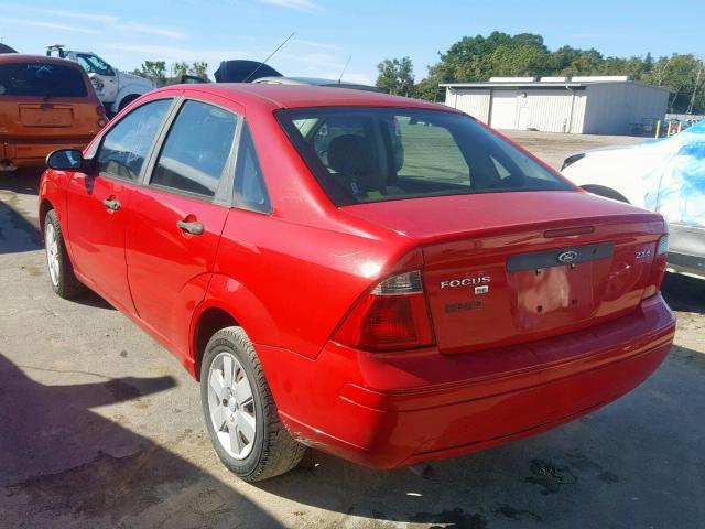 1FAFP34N76W117406 - 2006 FORD FOCUS ZX4 RED photo 3