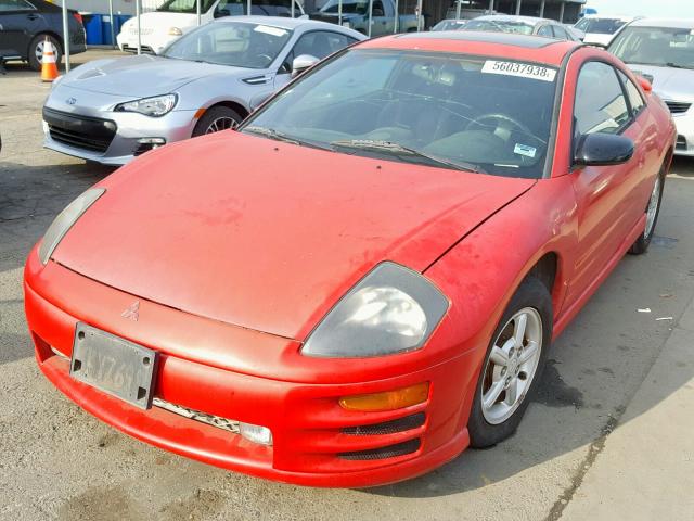 4A3AC84L4YE059837 - 2000 MITSUBISHI ECLIPSE GT RED photo 2