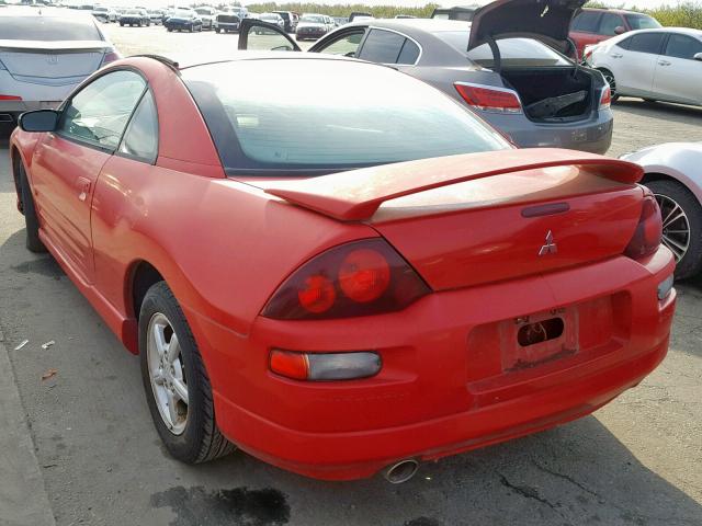 4A3AC84L4YE059837 - 2000 MITSUBISHI ECLIPSE GT RED photo 3