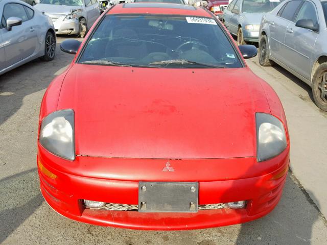 4A3AC84L4YE059837 - 2000 MITSUBISHI ECLIPSE GT RED photo 9