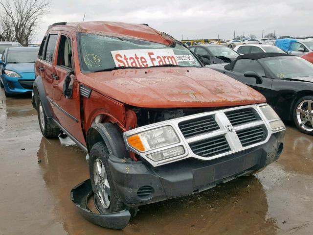 1D8GT28K57W592365 - 2007 DODGE NITRO SXT ORANGE photo 1