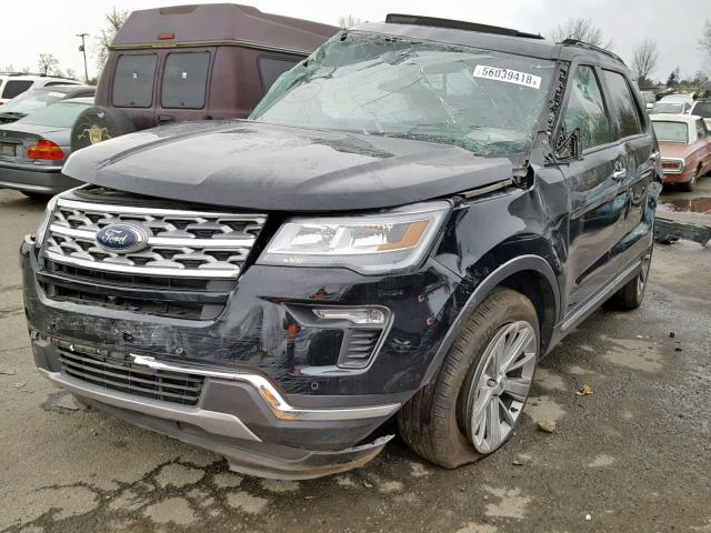 1FM5K8F88JGB45304 - 2018 FORD EXPLORER L BLACK photo 2