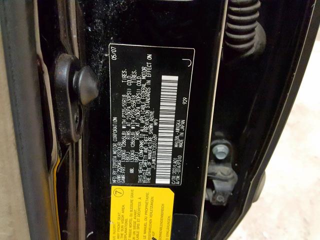 JTJHW31UX72031689 - 2007 LEXUS RX 400H BLACK photo 10