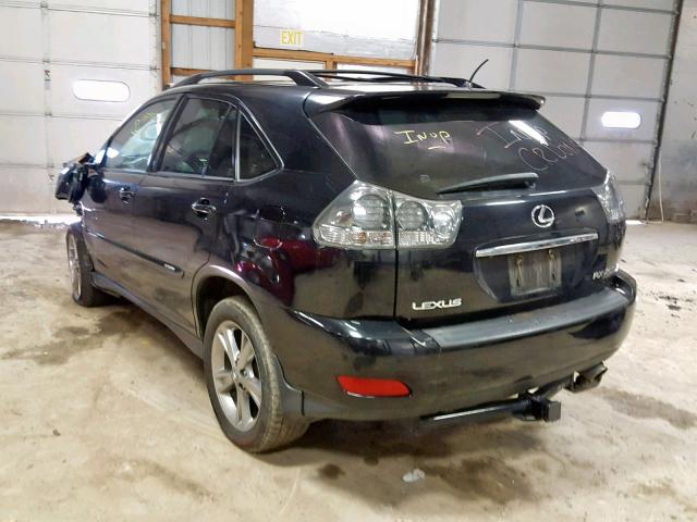 JTJHW31UX72031689 - 2007 LEXUS RX 400H BLACK photo 3