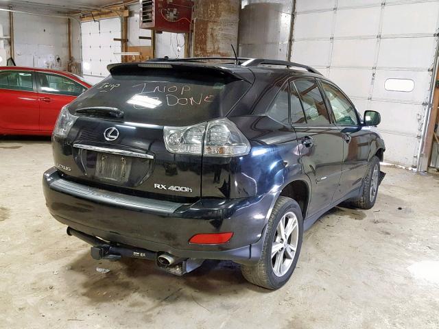 JTJHW31UX72031689 - 2007 LEXUS RX 400H BLACK photo 4