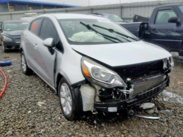 KNADN4A33D6177015 - 2013 KIA RIO EX SILVER photo 1