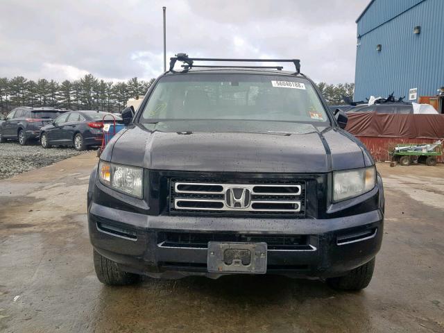 2HJYK16557H538216 - 2007 HONDA RIDGELINE BLACK photo 9