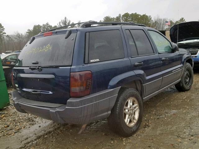 1J4GW48S34C375521 - 2004 JEEP GRAND CHER BLUE photo 4