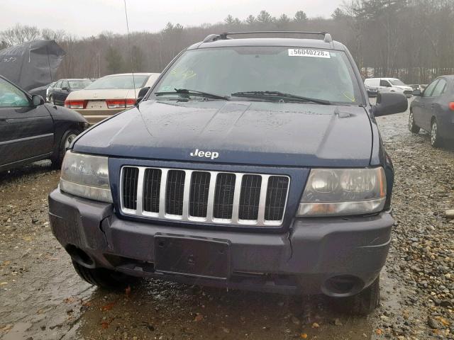 1J4GW48S34C375521 - 2004 JEEP GRAND CHER BLUE photo 9