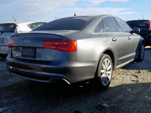 WAUHGAFC6EN007080 - 2014 AUDI A6 PRESTIG GRAY photo 4