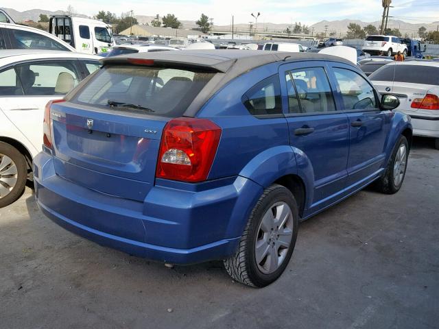 1B3HB48B07D209494 - 2007 DODGE CALIBER SX BLUE photo 4