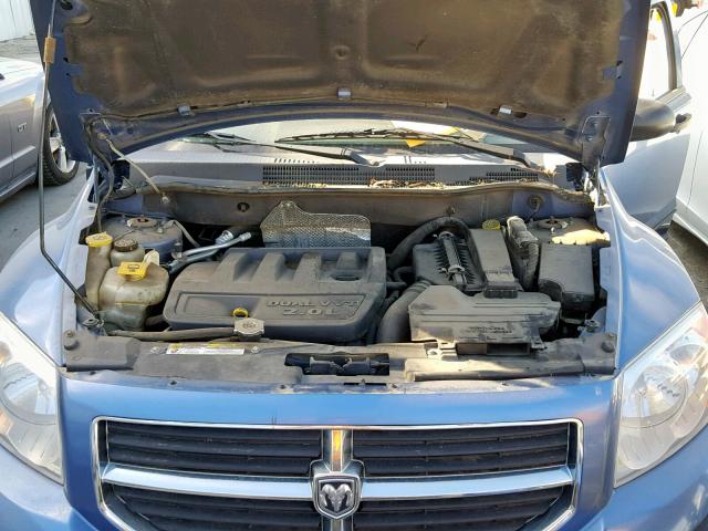 1B3HB48B07D209494 - 2007 DODGE CALIBER SX BLUE photo 7