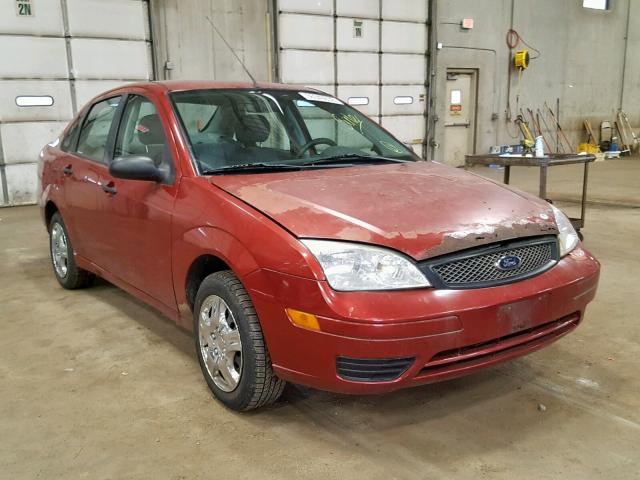 1FAFP34N05W304176 - 2005 FORD FOCUS ZX4 RED photo 1