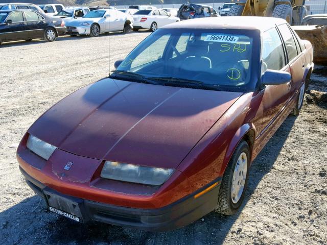 1G8ZG5593RZ166183 - 1994 SATURN SL1 BURGUNDY photo 2