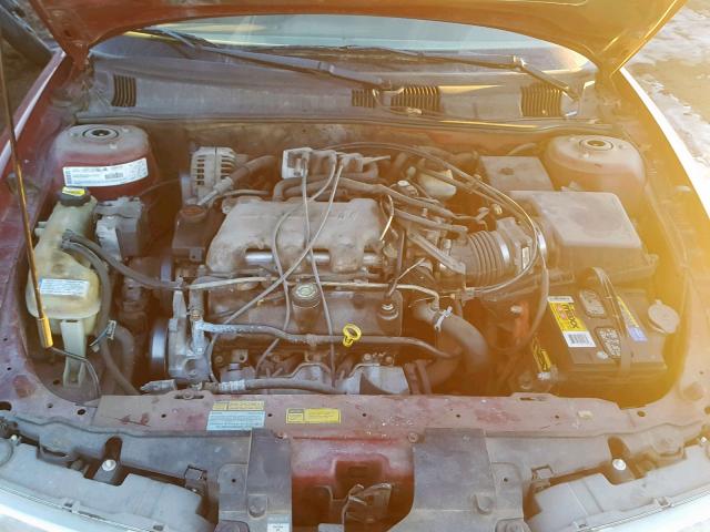 1G3NF52E71C224196 - 2001 OLDSMOBILE ALERO GLS BURGUNDY photo 7