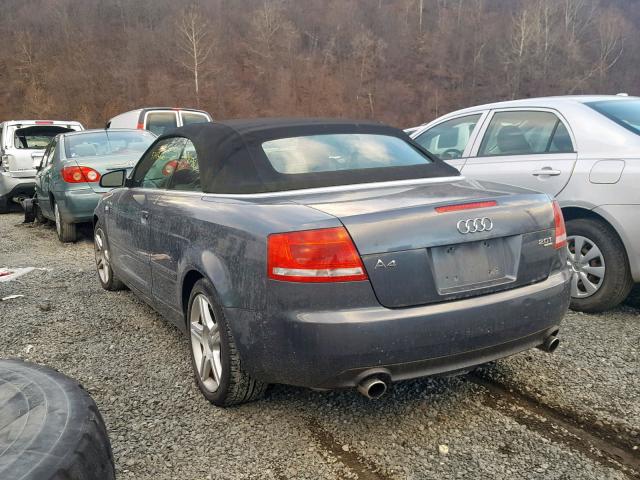 WAUDF48HX7K036548 - 2007 AUDI A4 2.0T CA SILVER photo 3