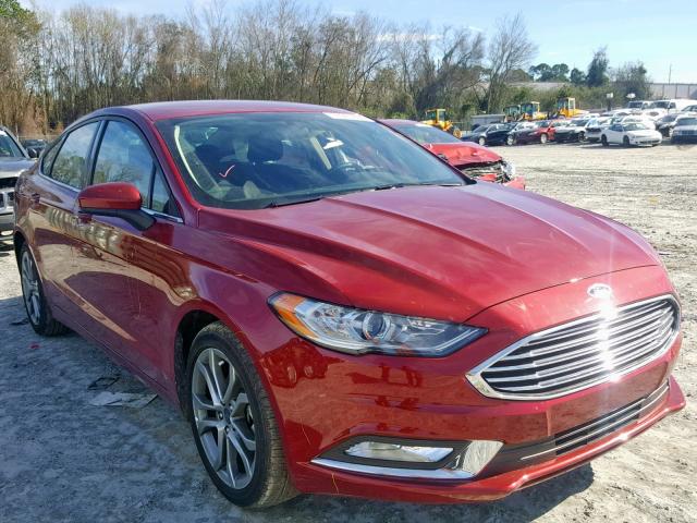 3FA6P0G7XHR402165 - 2017 FORD FUSION S RED photo 1