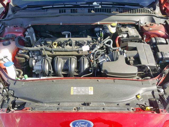 3FA6P0G7XHR402165 - 2017 FORD FUSION S RED photo 7