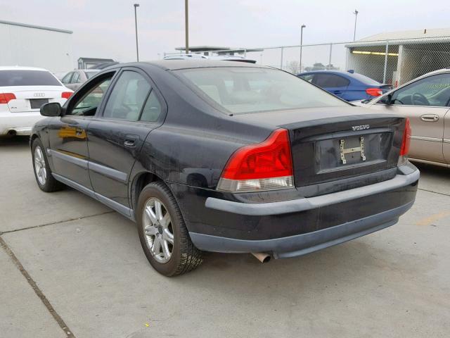 YV1RS61R822142227 - 2002 VOLVO S60 BLACK photo 3