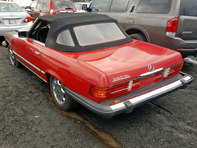 WDBBA45A8DB023419 - 1983 MERCEDES-BENZ 380 SL RED photo 3