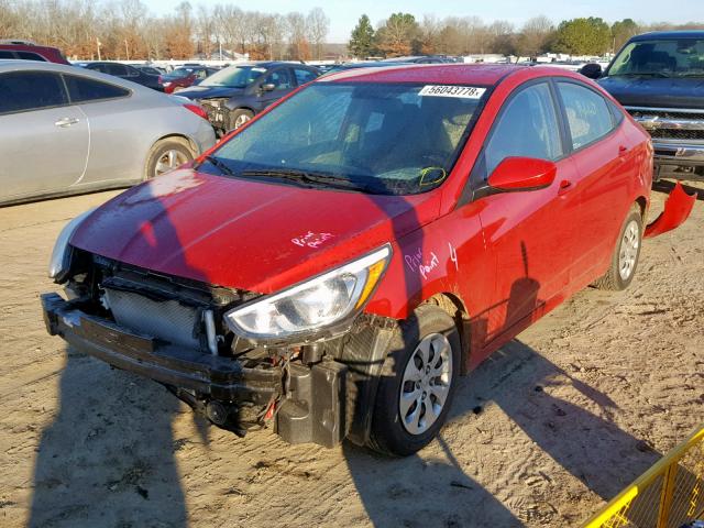 KMHCT4AE0FU920830 - 2015 HYUNDAI ACCENT GLS RED photo 2