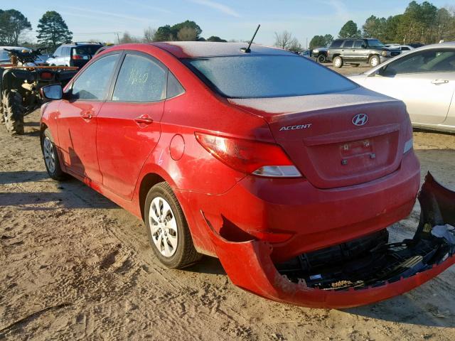 KMHCT4AE0FU920830 - 2015 HYUNDAI ACCENT GLS RED photo 3