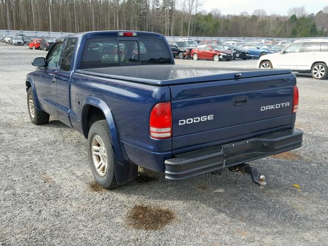 1D7HL32N13S366956 - 2003 DODGE DAKOTA SPO BLUE photo 3