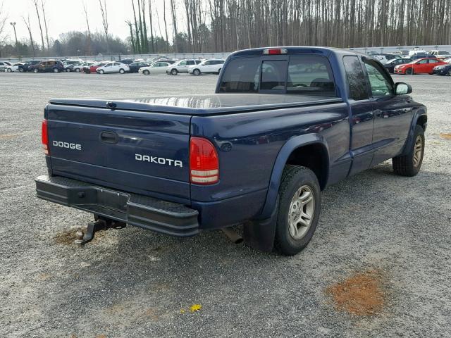 1D7HL32N13S366956 - 2003 DODGE DAKOTA SPO BLUE photo 4