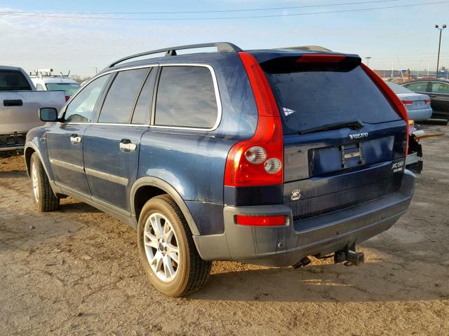 YV1CZ91HX41060826 - 2004 VOLVO XC90 T6 BLUE photo 3