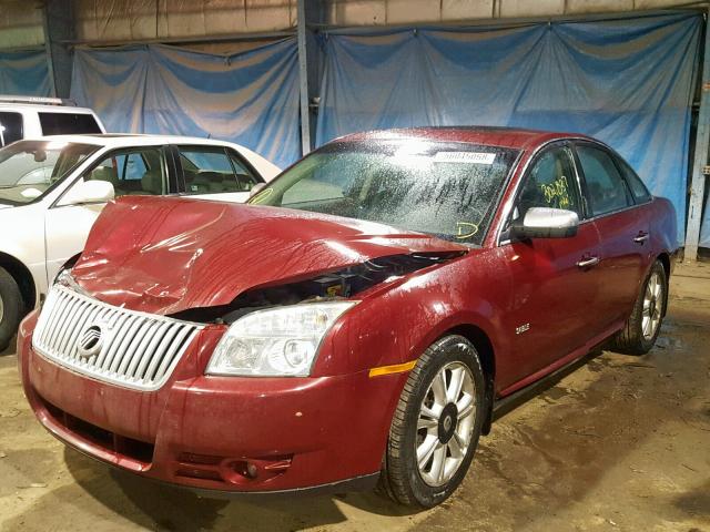 1MEHM42W28G604411 - 2008 MERCURY SABLE PREM MAROON photo 2