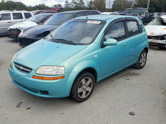 KL1TD62645B290073 - 2005 CHEVROLET AVEO BASE Dəniz mavisi foto 2